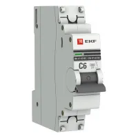 Автоматический выключатель EKF PROxima 1P 6А (C) 6кА, mcb4763-DC-1-06C-pro