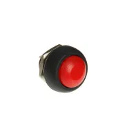 Выключатель-кнопка  250V 1А (2с) (ON)-OFF  Б/Фикс  красная  Micro (PBS-33В)  REXANT Индивидуальная упаковка 1 шт