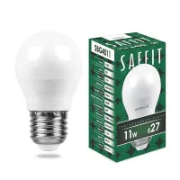 Лампа светодиодная Feron G45 (Шар) SAFFIT SBG4511 E27 11W 6400K, 55141