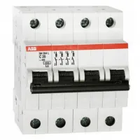 Автоматический выключатель ABB SH204L 4P 10А (C) 4.5кА, 2CDS244001R0104