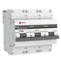 Автоматический выключатель EKF PROxima 3P 125А (D) 10кА, mcb47100-3-125D-pro