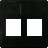 Накладка 2-ая компьютерная/телефонная RJ45/RJ11 Fede Черный