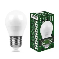 Лампа светодиодная Feron G45 (Шар) SAFFIT SBG4505 E27 5W 4000K, 55026