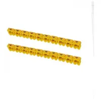 Маркер для кабеля наборный сечением 6мм2 символ "4" желтый  SQ0534-0050 TDM  (100шт.)