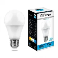 Лампа светодиодная Feron A60 LB-91 E27 7W 4000K, 25445
