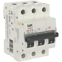 Автоматический выключатель IEK ARMAT 3P 6А (C) 6кА, AR-M06N-3-C006