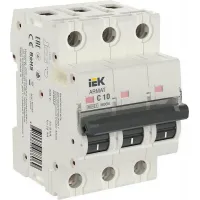 Автоматический выключатель IEK ARMAT 3P 10А (C) 6кА, AR-M06N-3-C010