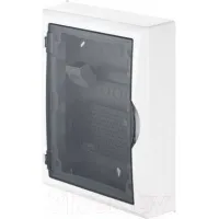 Щит навесной ECO BOX мультимед, TS35+1x МП перф.118x270mm, дымчатая пласт. дверь, белый RAL9003, 434x354x105mm, IP40