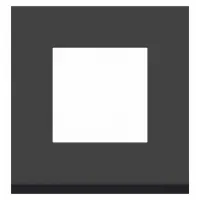 Рамка 1 пост Schneider Electric UNICA PURE, горизонтальная, черное стекло, NU600286