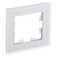 Рамка 1 пост Schneider Electric ATLASDESIGN NATURE, белое матовое стекло, ATN330101