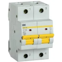 Автоматический выключатель IEK ВА47-150 2P 100А (C) 15кА, MVA50-2-100-C