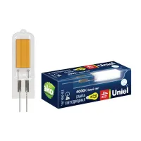 Лампа светодиодная LED капсула Uniel LED-JCD-6W/3000K/G9/CL GLZ08TR, UL-00005057