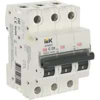 Автоматический выключатель IEK ARMAT 3P 20А (C) 6кА, AR-M06N-3-C020