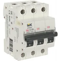 Автоматический выключатель IEK ARMAT 3P 25А (C) 6кА, AR-M06N-3-C025
