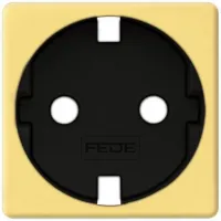 Обрамление розетки 2к+з (механизм FD16523) Fede Real gold черный