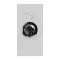 Розетка TV ABB ZENIT, одиночная, скрытый монтаж, серебристый, 2CLA215000N1301