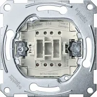 Механизм выключателя 1-клавишного кнопочного Schneider Electric коллекции Merten, скрытый монтаж, MTN3150-0000