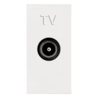 Розетка TV ABB ZENIT, одиночная, скрытый монтаж, альпийский белый, 2CLA215070N1101