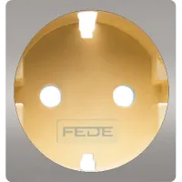 Обрамление розетки 2к+з (механизм FD16523) Fede Bright chrome бежевый