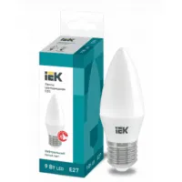 Лампа светодиодная IEK свеча C35 9Вт 4000К E27, LLE-C35-9-230-40-E27