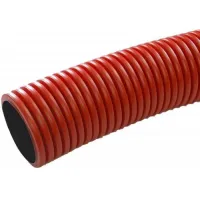 Труба гибкая двустенная д. 50мм, с/з цвет красный ПЭ тип 450 (SN26) Промрукав (кратно 100)
