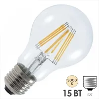 Лампа филаментная светодиодная Foton A60 15W 3000К 220V E27 1500Lm, 609014