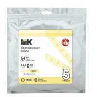 Светодиодная лента IEK IP65 12V 14,4Вт/м 3000К LED 5м, LSR2-1-060-65-3-05