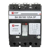 Силовой автомат EKF ВА-99 160А, термомагнитный, 35кА, 3P, 40А, mccb99-160-40