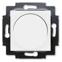 Светорегулятор поворотно-нажимной ABB LEVIT, 600 Вт, скрытый монтаж, белый / белый, 2CHH942247A6003