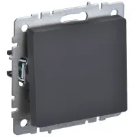 Выключатель одноклавишный проходной IEK BRITE 10А ВС10-1-6-БрГ графит, BR-V12-0-10-K53