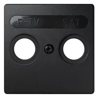Накладка на розетку TV-SAT Simon SIMON 73 LOFT, открытый монтаж, графит, 73097-62