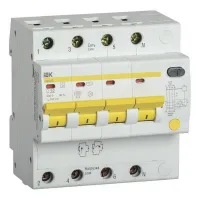 Дифавтомат IEK АД14S 4P 32А (C), 100 мА ( AC ), MAD13-4-032-C-100
