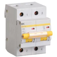 Автоматический выключатель IEK ВА47-100 2P 10А (C) 10кА, MVA40-2-010-C