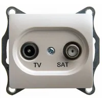Розетка TV-SAT Schneider Electric GLOSSA, одиночная, перламутр, GSL000697