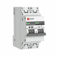 Автоматический выключатель EKF PROxima 2P 20А (B) 6кА, mcb4763-6-2-20B-pro