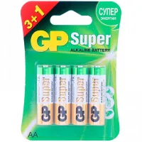 Батарейка GP 15A/LR6 3/1-2CR4 BP3+1 ПРОМО (кратно 4)