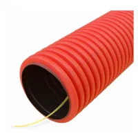 Труба гибкая двустенная д.110мм, с/з цвет красный SN12 ПЭ тип 450 Промрукав (кратно 20)
