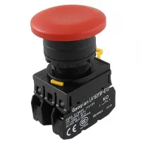 Кнопка Электротехник КЕ-021 У2 исполнение 2, красный, 1з+1р, гриб без фиксации, IP40, 10А, 660В, 