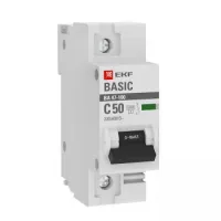 Автоматический выключатель EKF Basic 1P 50А (C) 10кА, mcb47100-1-50C-bas