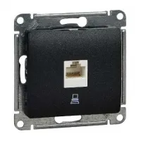 Розетка компьютерная RJ45 Cat.5 Schneider Electric GLOSSA, антрацит, GSL000781K