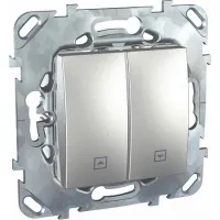 Выключатель для жалюзи кнопочный Schneider Electric UNICA TOP, алюминий, MGU5.207.30ZD