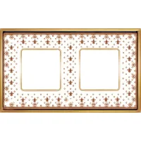 Рамка 2-ная Fede Vintage Tapestry Porcelain, brown lys - bright gold