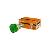 Сигнальная лампа TDM ENR-22 d22мм, зеленый, неон/230В, цилиндр, SQ0702-0013