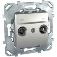 Розетка TV-FM Schneider Electric UNICA TOP, оконечная, скрытый монтаж, алюминий, MGU5.452.30ZD