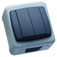 Выключатель Makel 2-клавишный герметичный IP55 (пружинные зажимы) серый 36064103