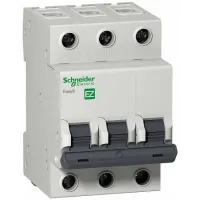 Автоматический выключатель Schneider Electric Easy9 3P 6А (C) 4.5кА, EZ9F34306