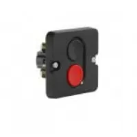 Пост кнопочный ПКЕ 222-2 У2, 10А, 660В, 2 элемента, чёрный цилиндр и красный гриб, накладной, IP54, пост управления  (ЭТ)