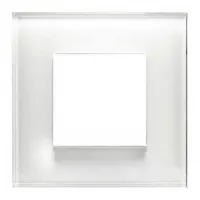 Рамка 1 пост ABB ZENIT, белое стекло, 2CLA227100N3001