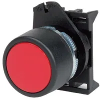 Плоская кнопка DKC, без фиксации, красная, ABHTR1