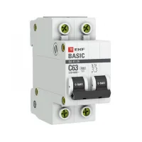 Автоматический выключатель EKF Basic 2P 16А (B) 4.5кА, mcb4729-2-16-B